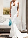 Plunging Mermaid Condole Belt Maxi Dresses