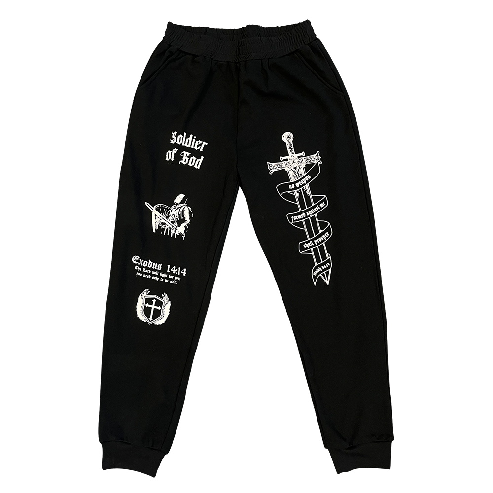 Soldier of God Joggers - Black