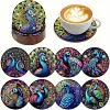 8pcs DIY Diamond Painting Coaster Kit - Peacock