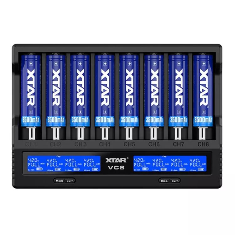 XTAR VC8 Smart Intelligent Battery Charger 8 Bay Fast Charging