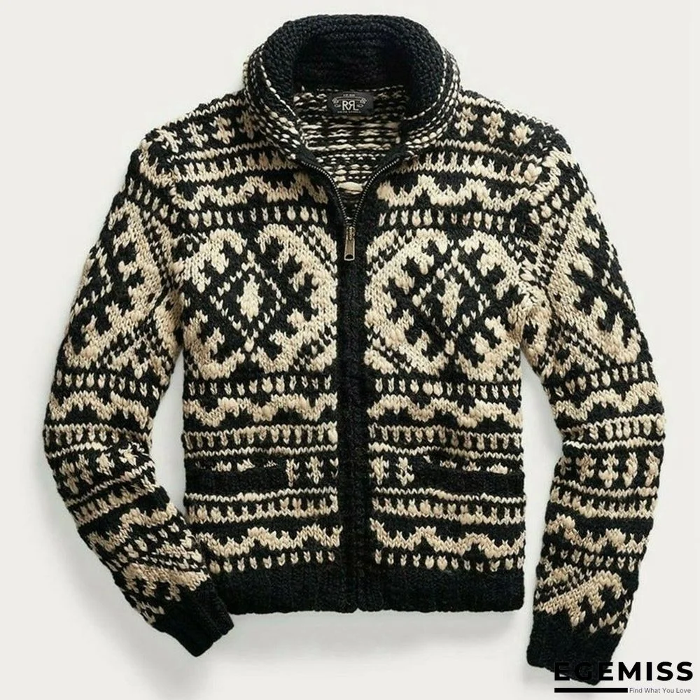 Men's Jacquard Knitted Coat | EGEMISS