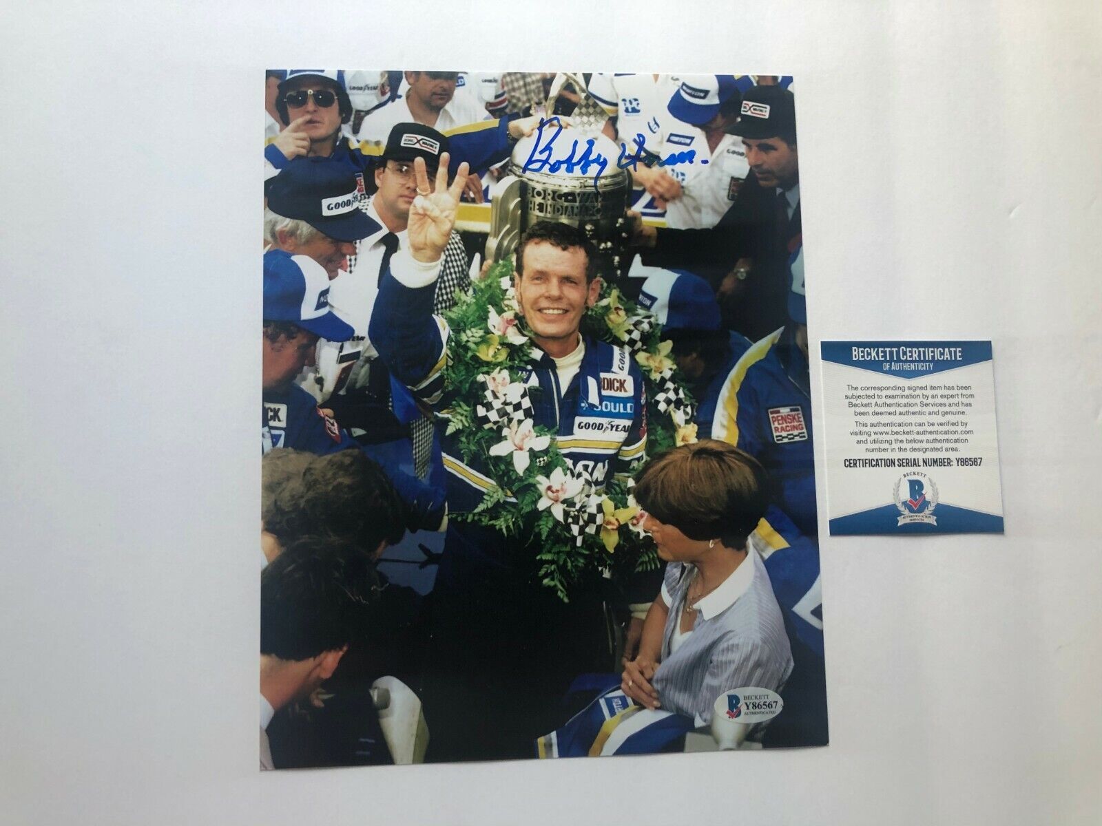 Bobby Unser Hot! signed autographed IRL racing legend 8x10 Photo Poster painting Beckett BAS coa