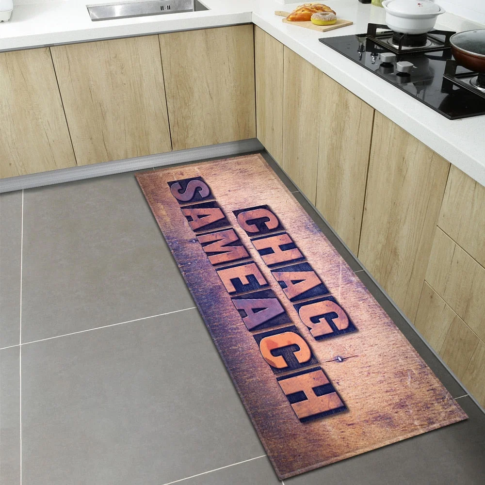 Nordic Kitchen Floor Mat Home Entrance Doormat Bedroom Living Room Decoration Long Carpet Hallway Balcony Bathroom Anti-Slip Rug