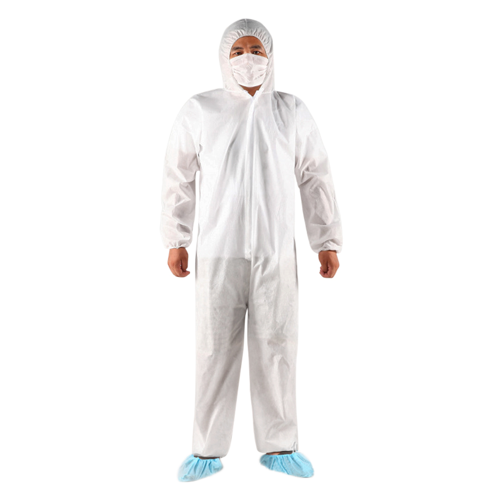 

SMS Disposable Antibacterial Hoodies Coveralls Unisex Isolation Clothes, White, 501 Original