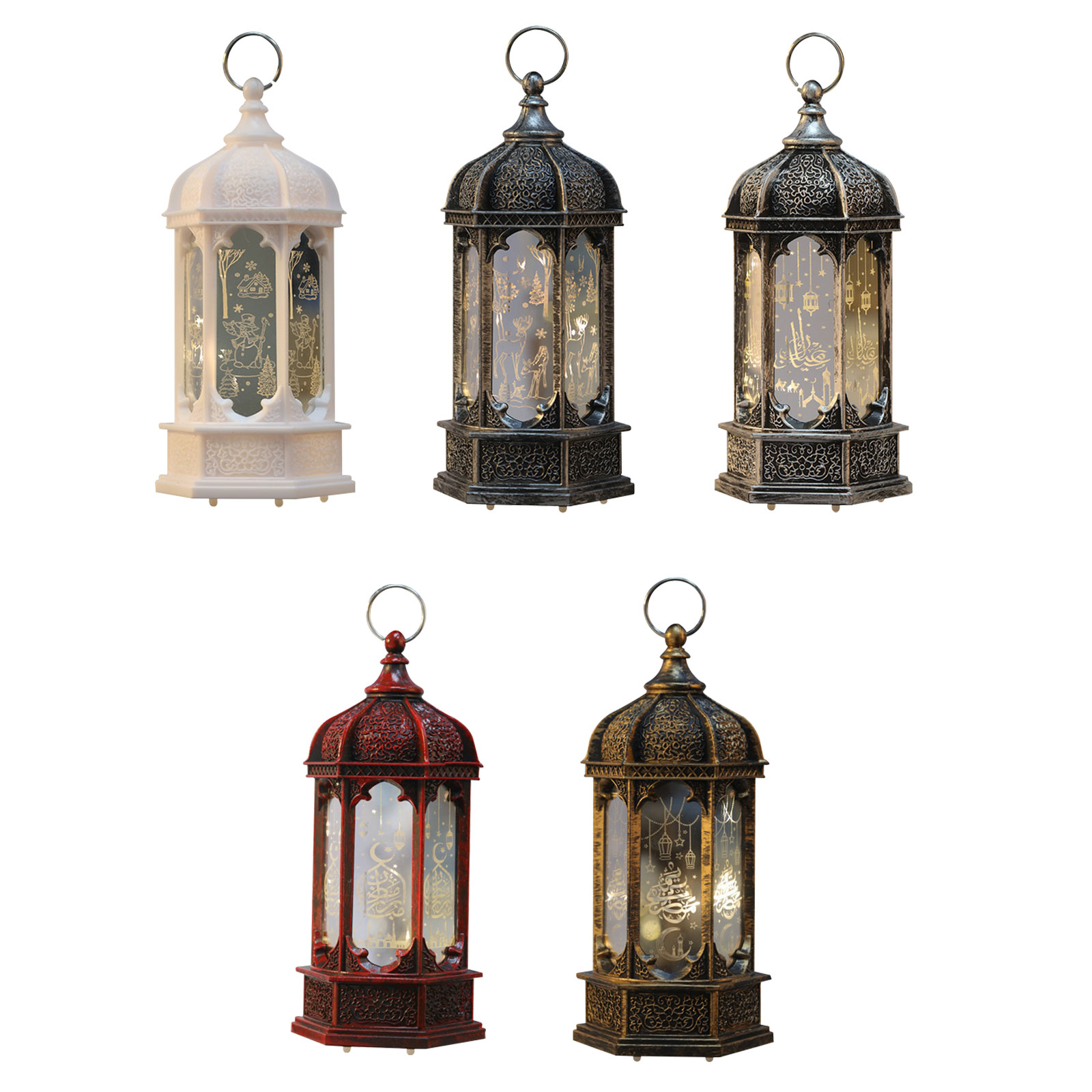

Retro Cutout Lights Garden Hexagon Small Wind Decor Lamp with Base Switch, 501 Original