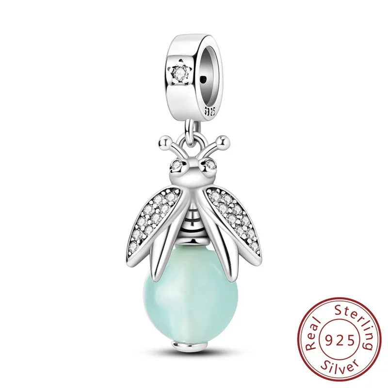 1 Piece 12*11.9mm 925 Sterling Silver Zircon Devil’s Eye Bird Pendant Beads Jewelry Accessories