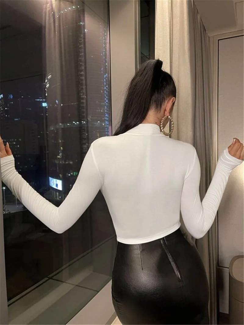 Athvotar Athvotar And Winter Bottom 2025 New Body-Covered Wrinkles Small High-Neck T-Shirt