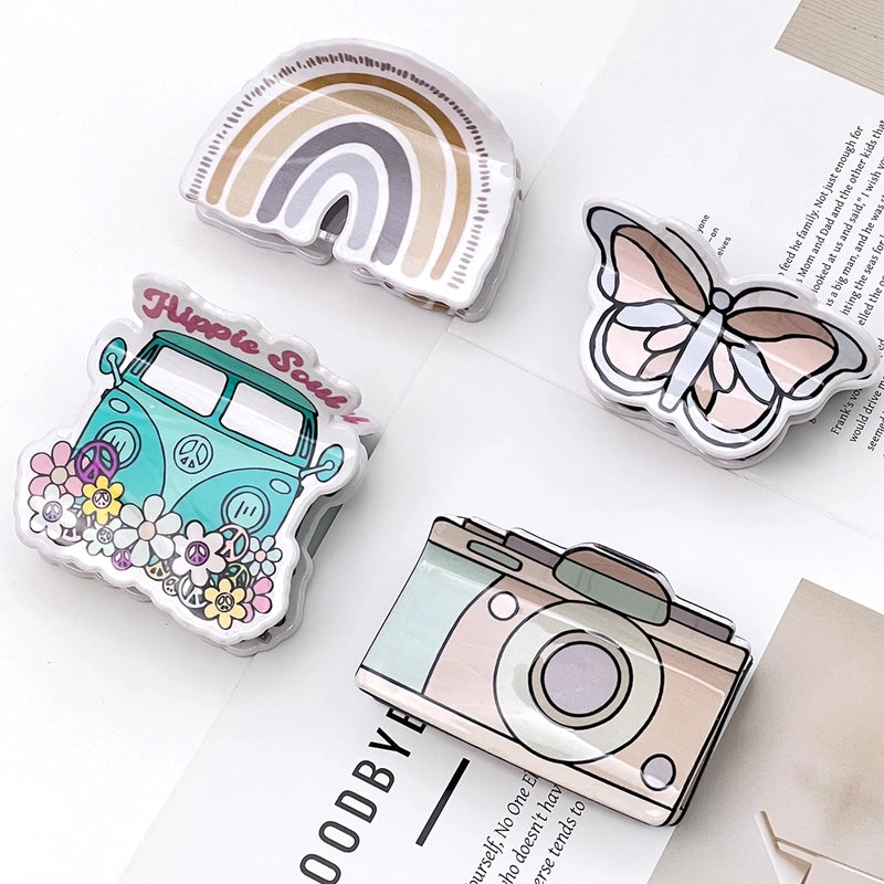 Minimalist Artistic Women’s Rainbow Car Flower Arylic Hair Claws