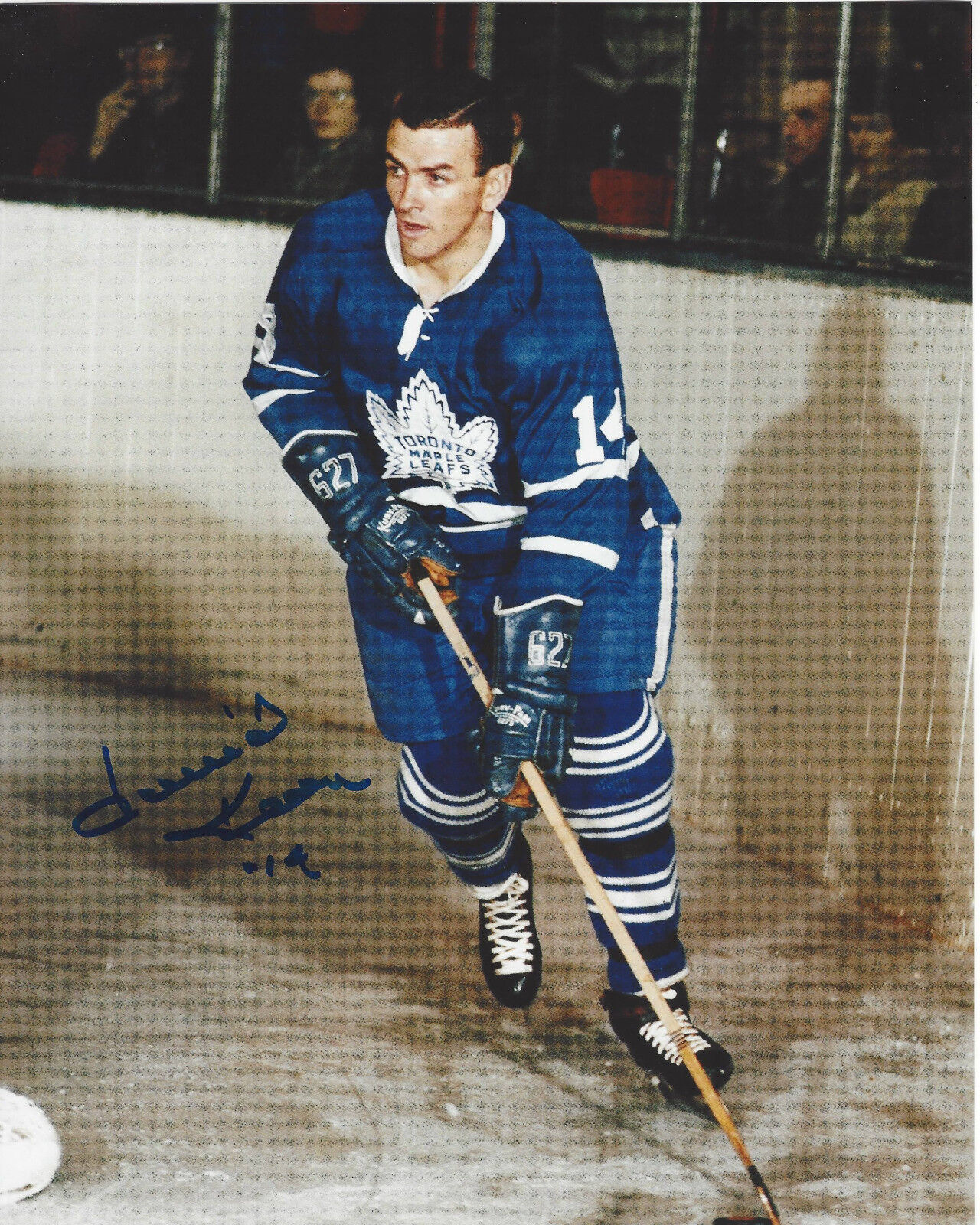 TORONTO MAPLE LEAFS DAVE KEON SIGNED AUTHENTIC 8X10 Photo Poster painting 5 w/COA NHL HOF