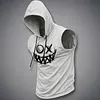 Men's Street-Style Printed Sleeveless Hooded Tank Top by Inlyline