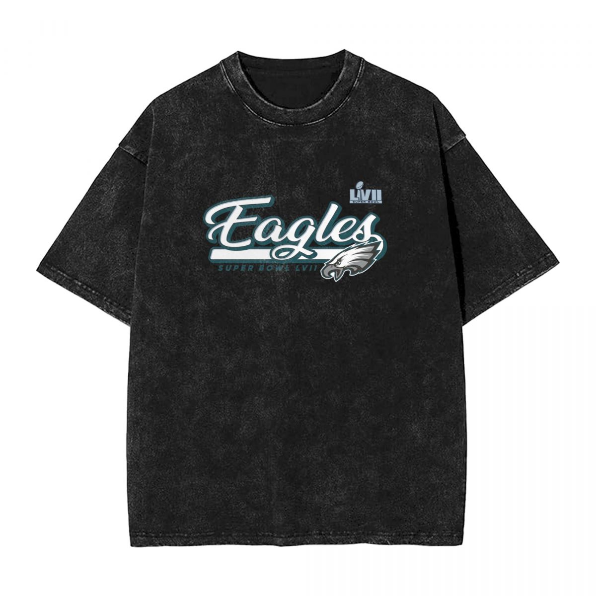 Philadelphia Eagles Super Bowl LVII Raise The Bar Printed Vintage Men's Oversized T-Shirt