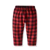 Kids Baby Boy Girl Pajamas Autumn Spring Plaid Sleepwear