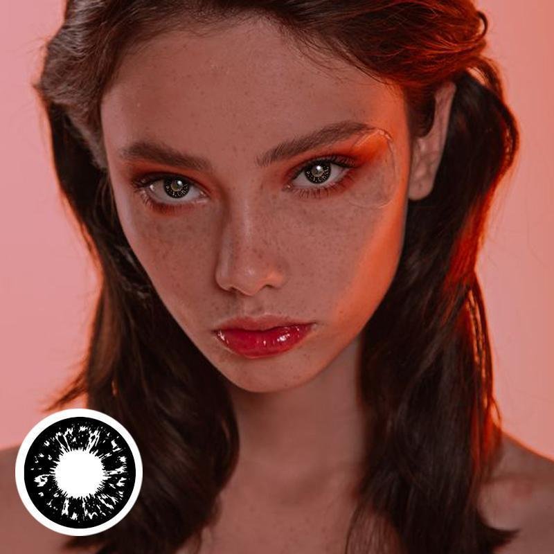 Natural diamond pattern black (12 months) contact lenses