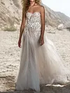 Lace Split-Joint Bandeau Wedding Maxi Dress