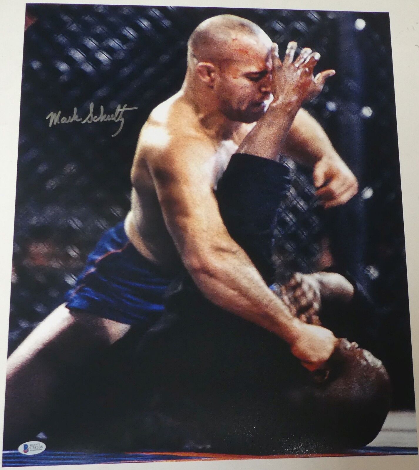 Mark Schultz Signed 16x20 Photo Poster painting BAS COA UFC 9 1996 Picture Wrestling Autograph 1