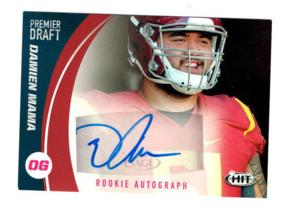 Damien Mama USC Trojans signed autograph 2017 HIT Draft rookie card NFL