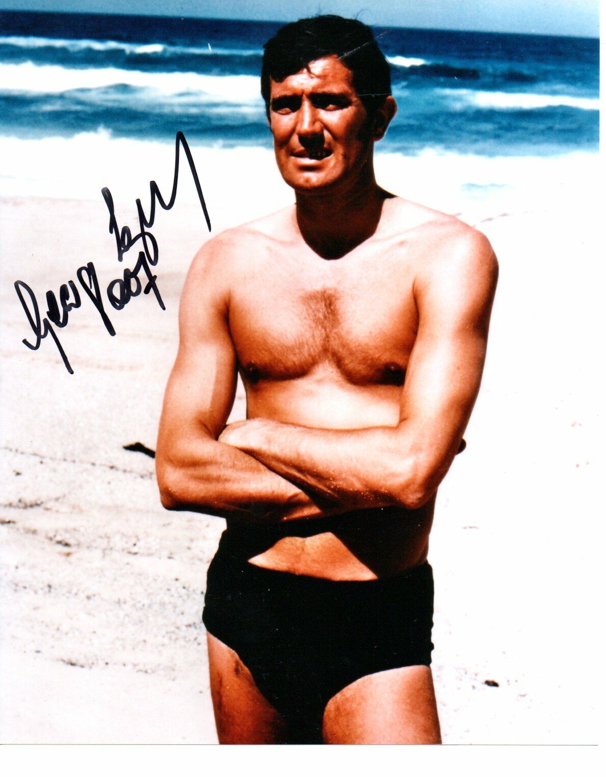 Hand Signed George Lazenby Photo Poster painting 10 x 8 Photo Poster painting OHMSS James Bond Autograph Coa