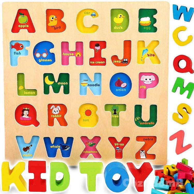 Wooden Alphabet Puzzle-Mayoulove
