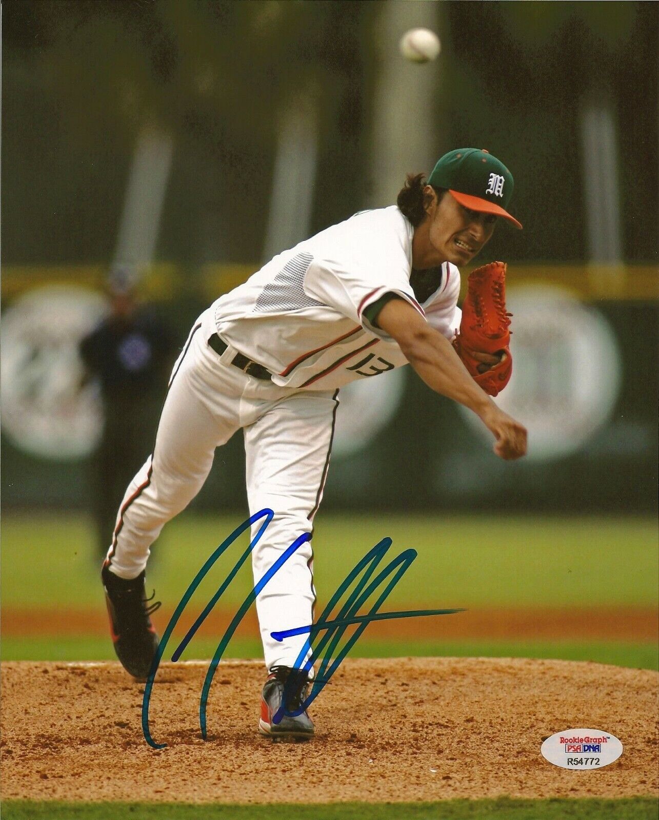 Cesar Carrillo Signed 8x10 Photo Poster painting PSA/DNA COA Miami Hurricanes Baseball Autograph