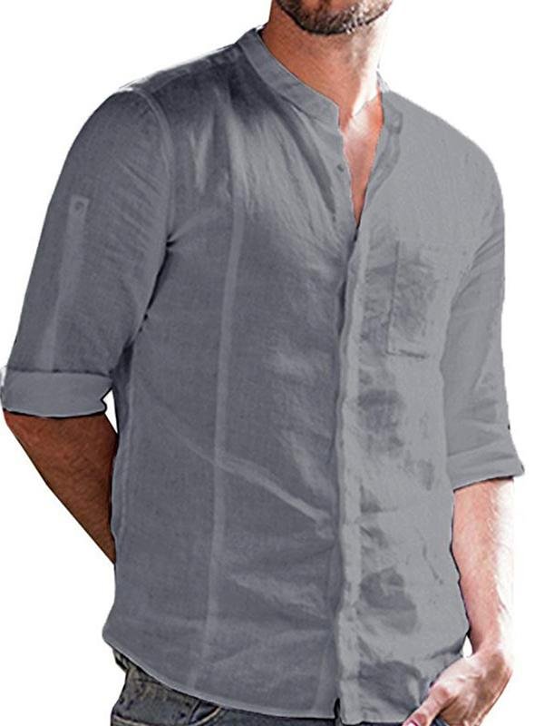 men long sleeve v neck shirt