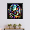 Buntglas-Schmetterling - runder Bohrer Diamantmalerei - 30*30cm