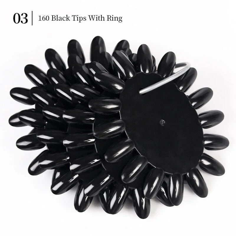 Color Card False Nail Tips Fan Transparent White Fake Nail Tips  Nail Art Practice Display Design Tools-Nail Inspo