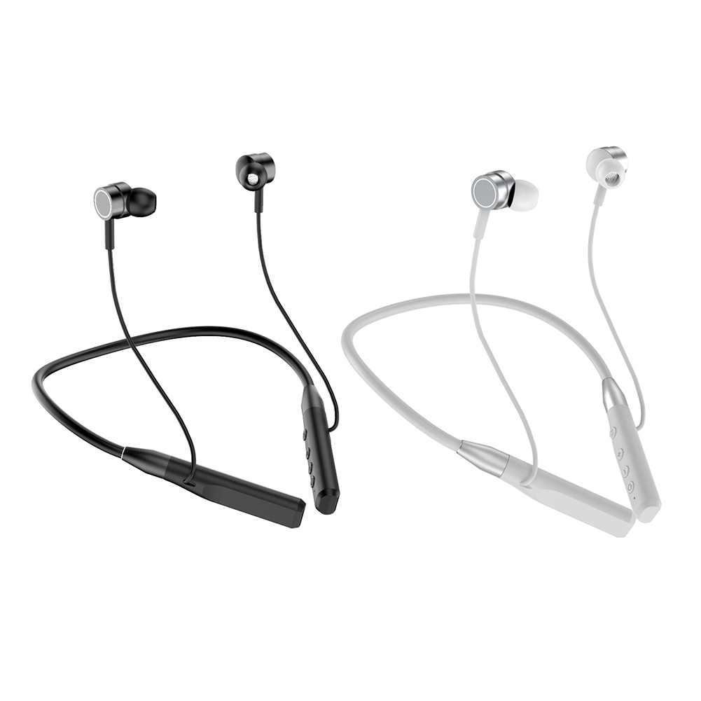 

K20 Bluetooth 5.0 Headphones Magnetic Wireless Neckband Headset with Mic, Black, 501 Original