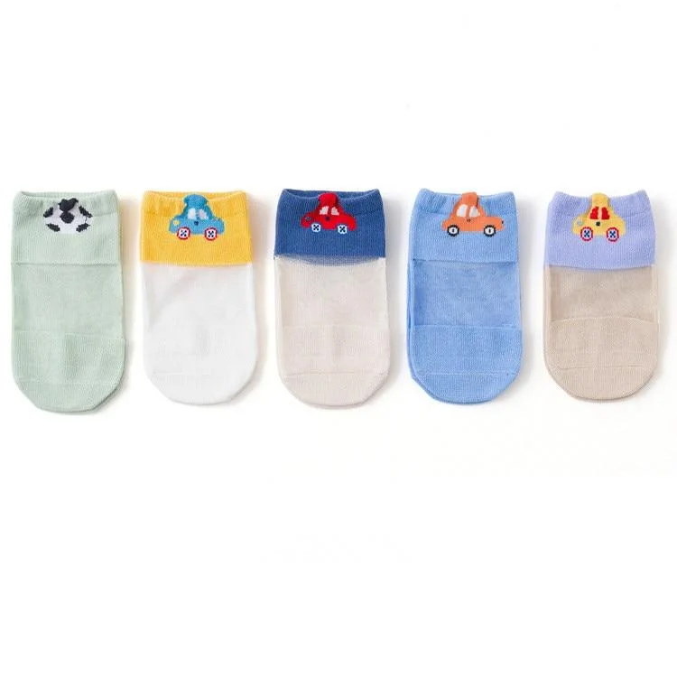 5 Pairs/lot 1 to 12 Years Summer Solid White Cotton Socks For Children Socks Spring No-show Low Cut Socks Boys Girls Boat Socks