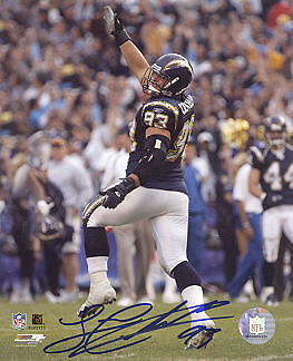 LUIS CASTILLO SAN DIEGO CHARGERS ACTION SIGNED 8x10