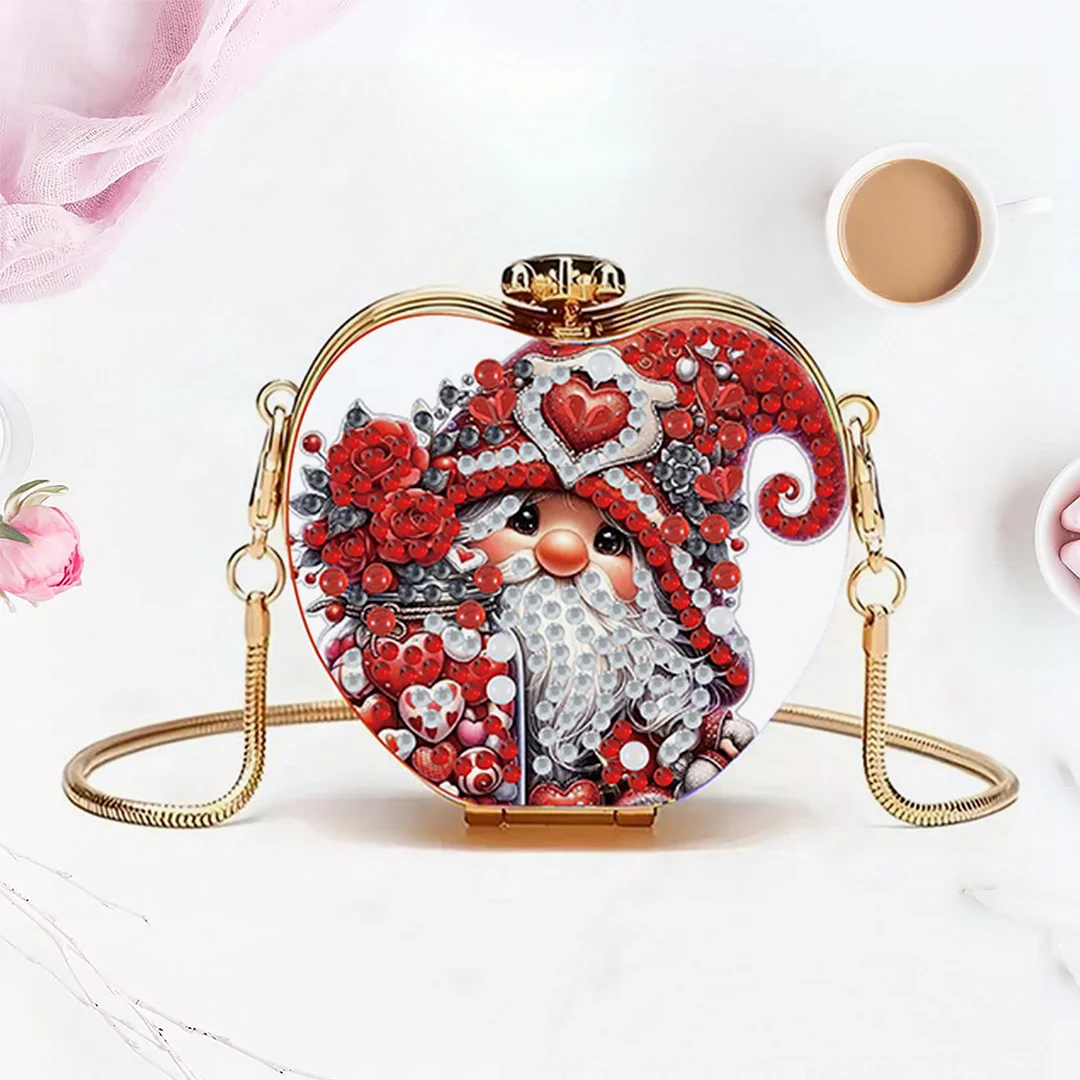 Goblin DIY Acrylic Love Art Diamond Painting Coin Purse w/ Chain for Women Girl