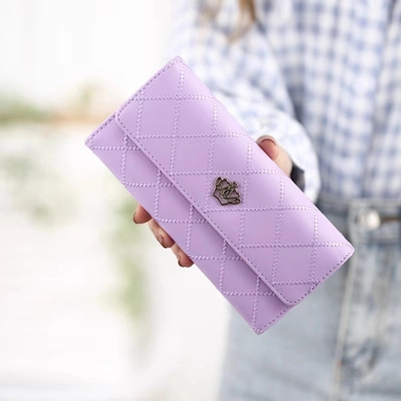 Women’s Plaid Pu Leather Flip Cover Wallets