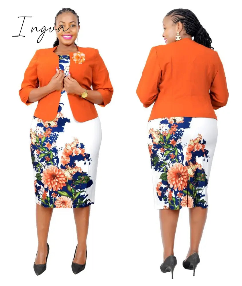 Ingvn - Womens Fashion African Clothes 2Xl - 5Xl Christmas Dresses For Women Fall Winter Clothing