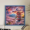 Mount Fuji-11CT Stamped Cross Stitch 45*45cm/17.72*17.72in tapestrymarket