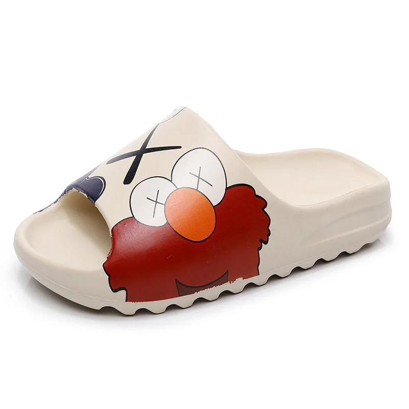 2022 New Summer House Cartoon Men Slippers Women Flip Flops Thick Slides Fashion Printed Couples Platform Shoes outdoor sandals