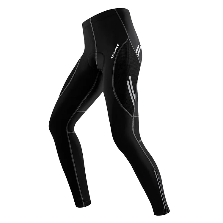 Men's Reflective 3D Gel Padded Cycling Tights Black