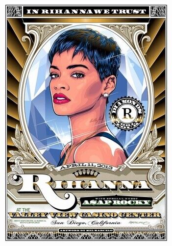 RIHANNA POSTER - 2013 US TOUR - Photo Poster painting QUALITY INSERT  POST!