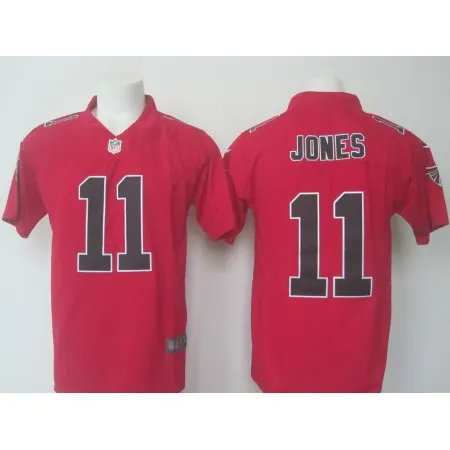 Men's  Falcons #11 Julio Jones Red Limited Rush Stitched NFL Jersey
