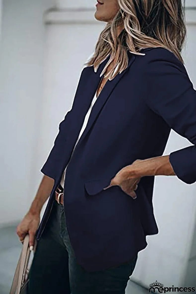 Casual Turndown Collar Coat