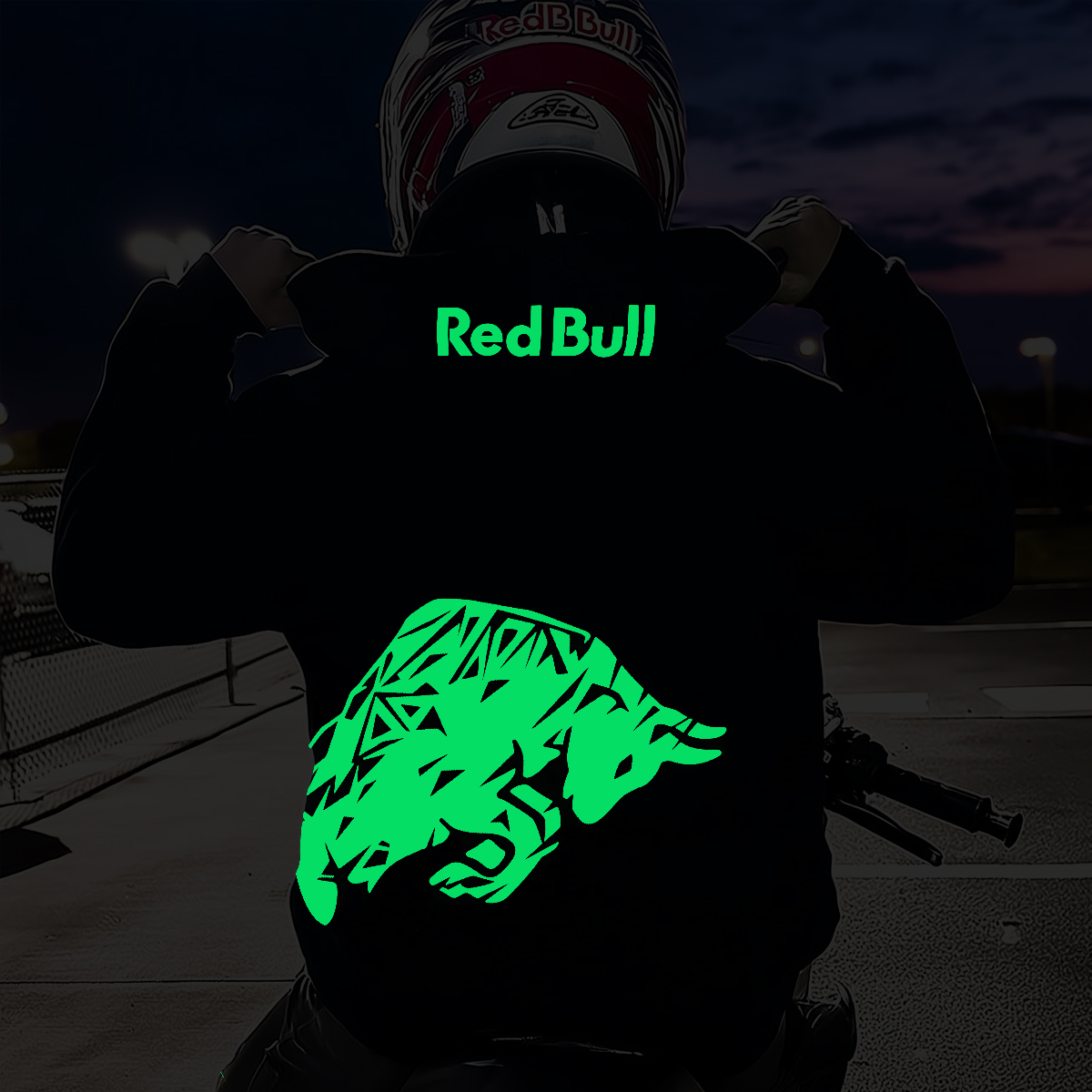 Luminous Bull Design Cotton Street Style Hoodie
