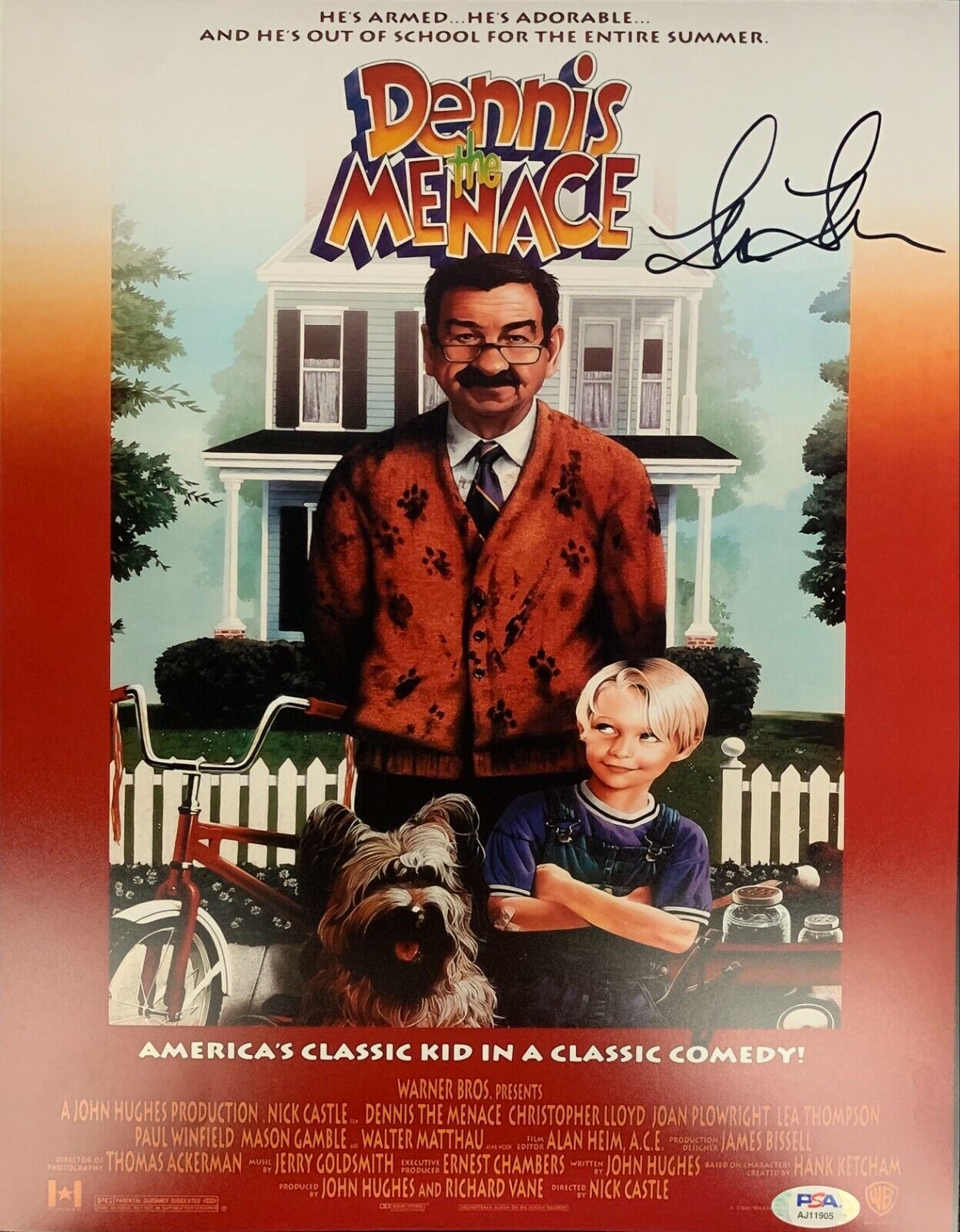 Lea Thompson autographed signed 11x14 Dennis The Menace PSA COA Alice Mitchell