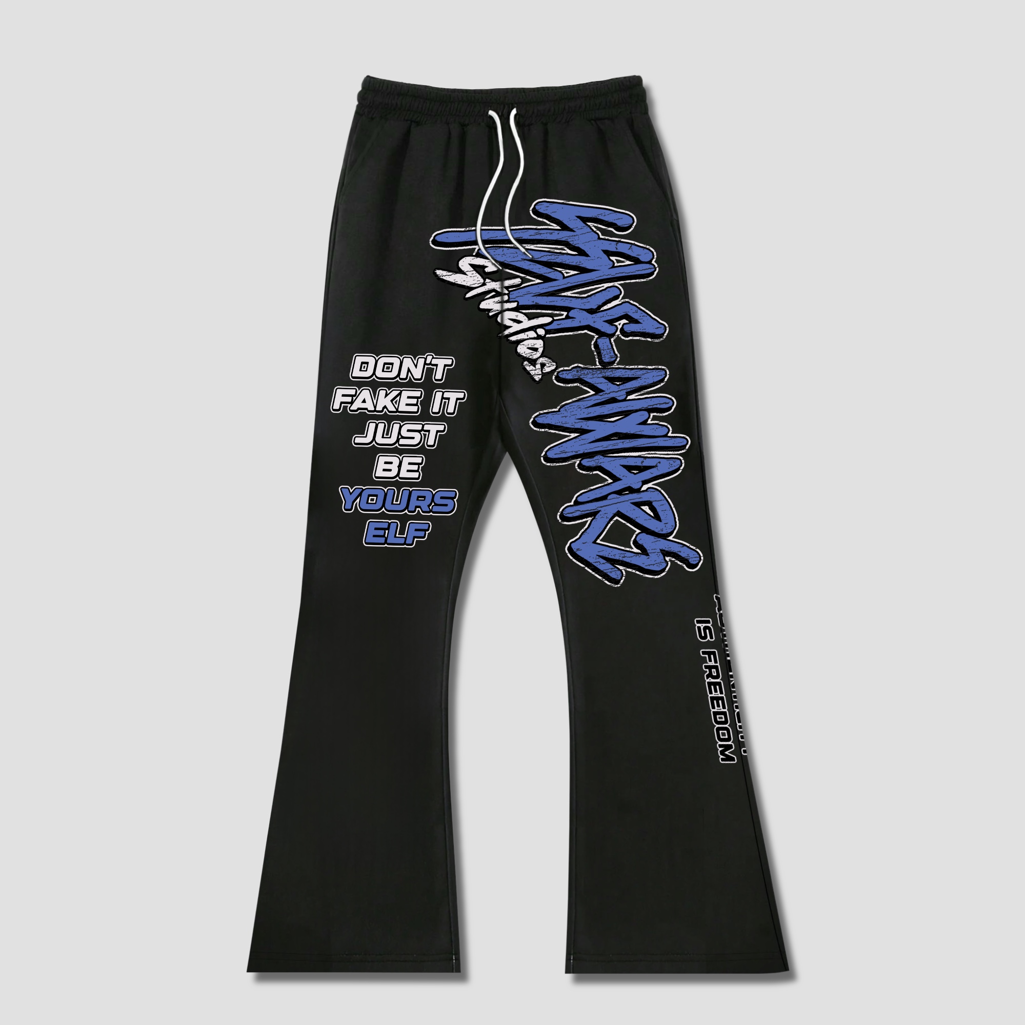 Self-Awareness Brave To Be Yourself Old Graphics Flared Sweatpants