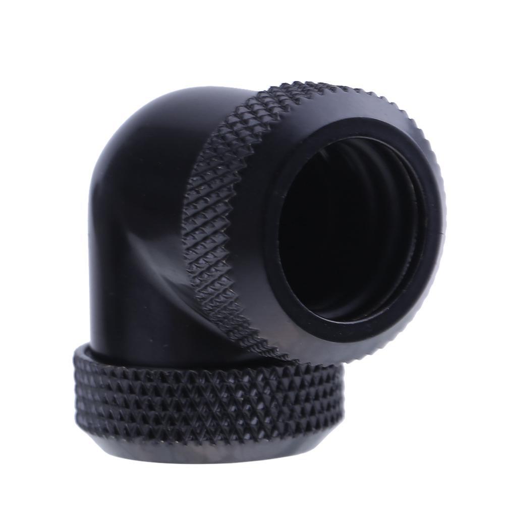 

14Mm Od G1/4 Inner Thread 90 Degree Water Cooling Tube Connector, Black, 501 Original