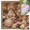 Victorian Bunny Full Stamped Cross Stitch 11CT 3-Strand 40x60cm