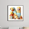 Diamond Painting-DIY Full Round Drill Letter N