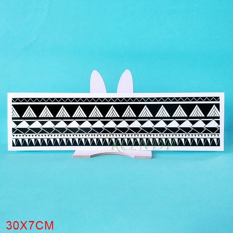 Waterproof Temporary Tattoo Sticker Triangle Line band Fake Tatto Personality Flash Tatoo Waist Arm Foot Tato for Girl Women Men
