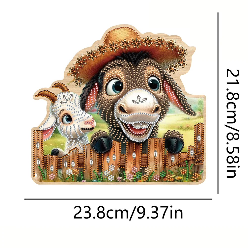 DIY Donkey 3 Hooks Diamond Painting Pet Hook Rail Diamond Art Hanging Hooks