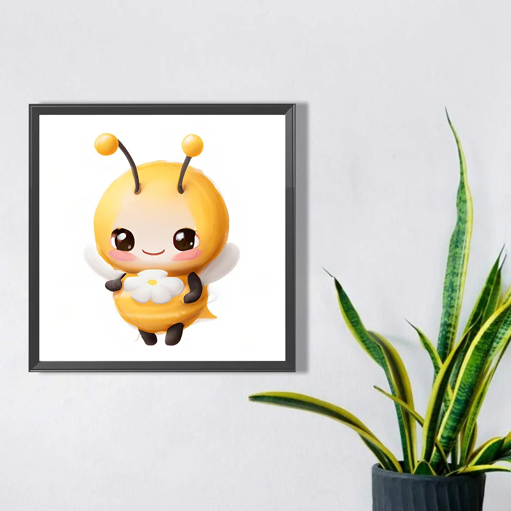 Full Round Diamond Painting 30*30cm - Big Head Animal Bee
