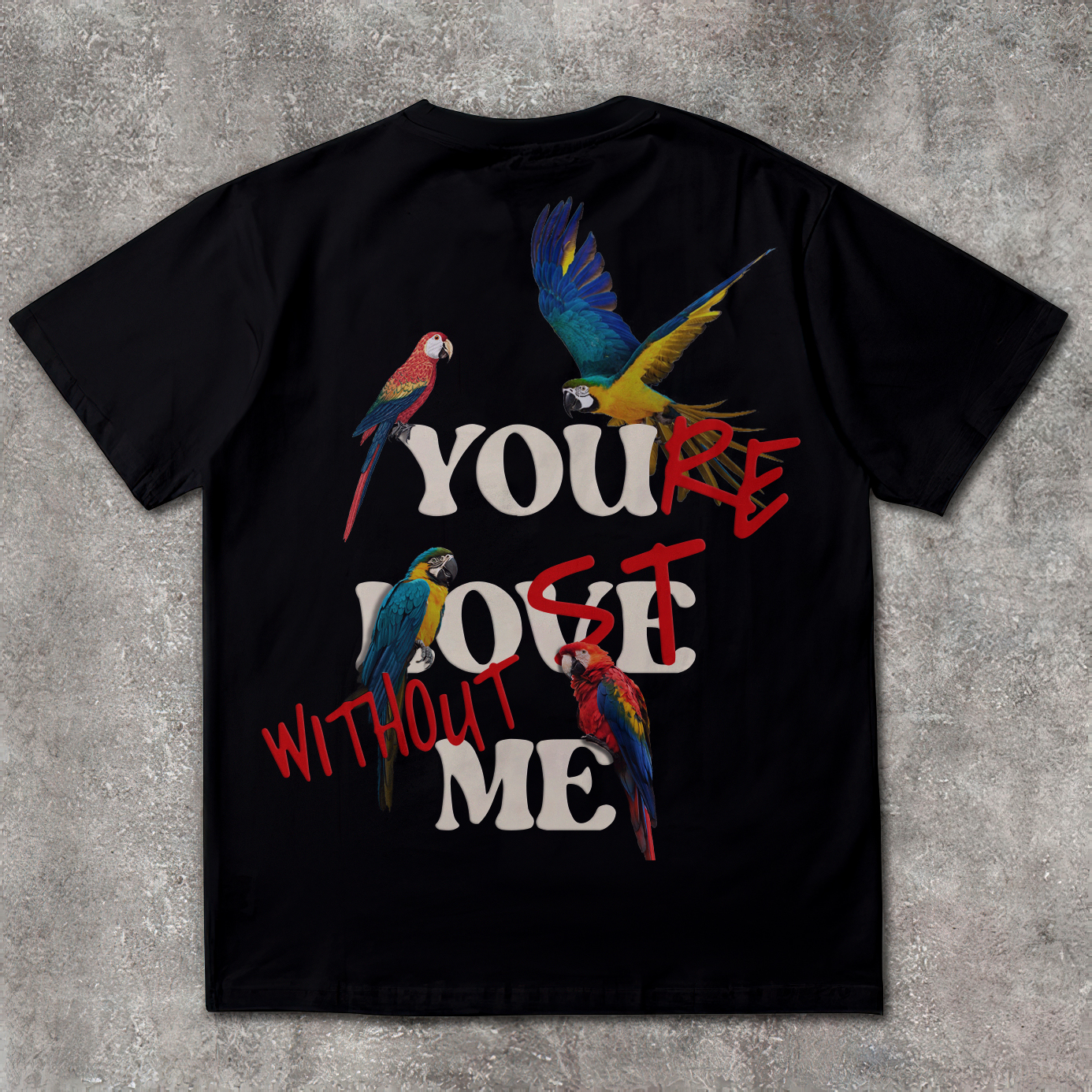 Loveciss®/ Parrot Forest X “You’Re Lost Without Me” Cotton Short Sleeve T-Shirt