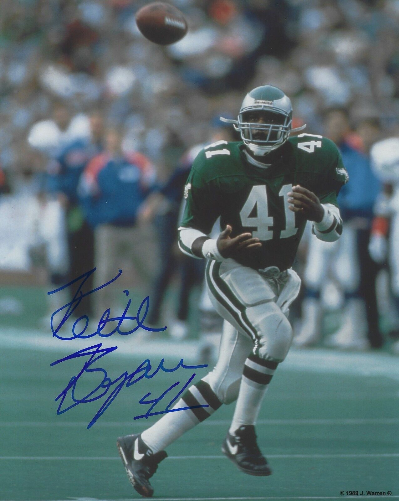 Signed 8x10 KEITH BYARS Philadelphia Eagles Autographed Photo Poster painting - w/COA