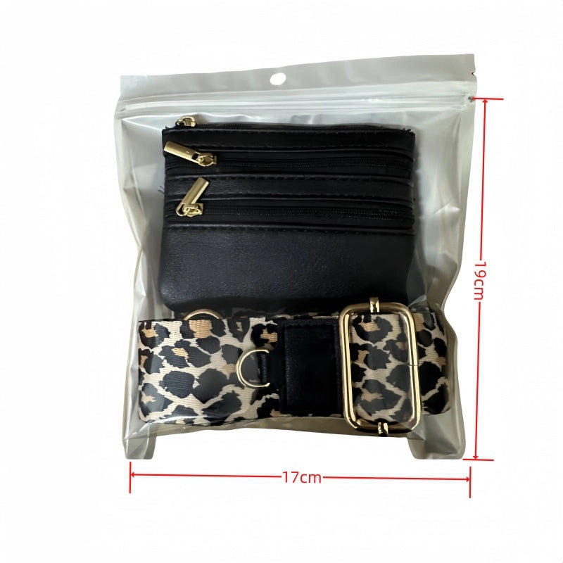Polyester Solid Color Flower Leopard Bag Strap